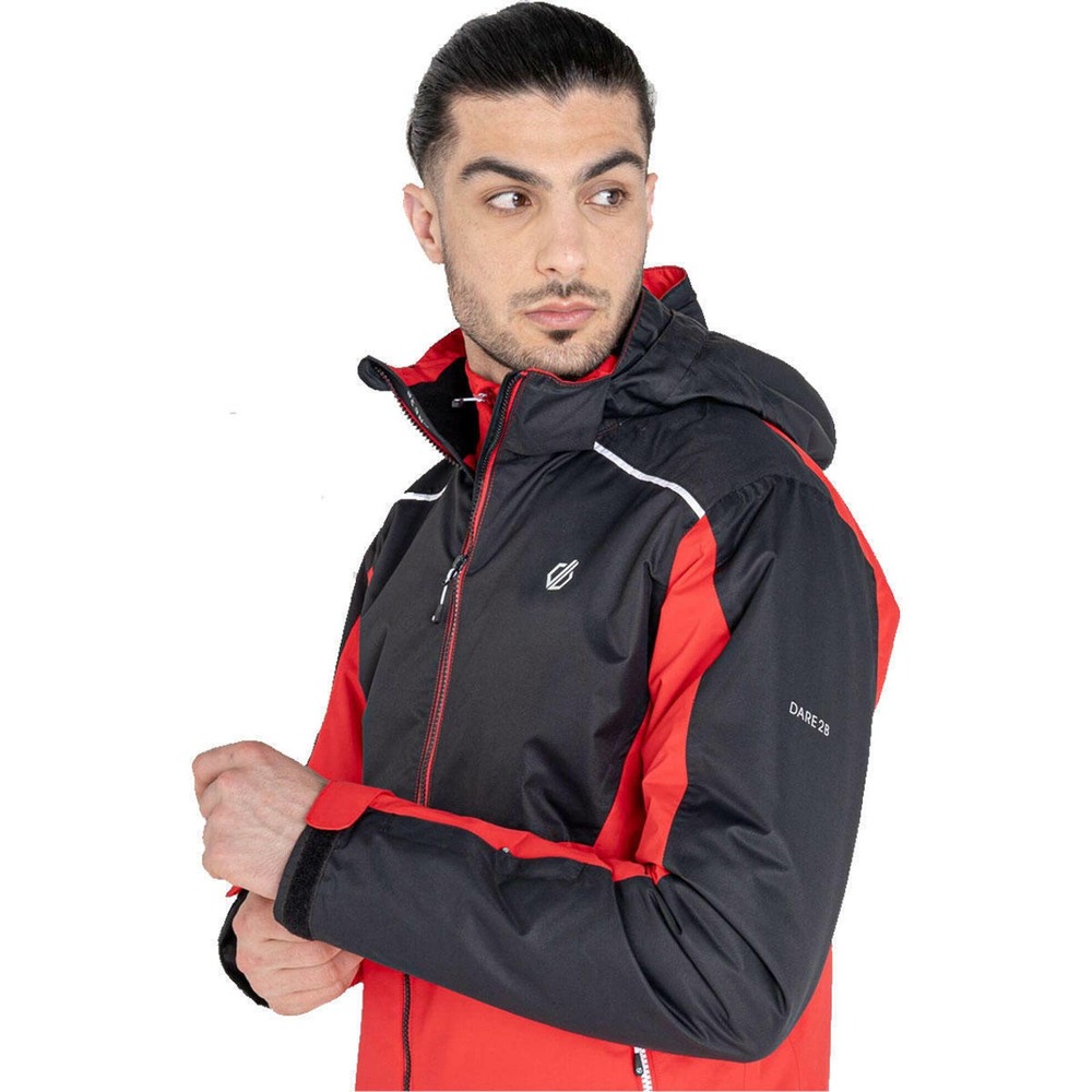 Dare 2B Men’s Red Black Blue Hooded Ski Snowboard Jacket Full Zip Outdoor Coat - Picture 6 of 12